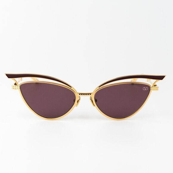 Valentino Women Sunglasses Titanium Gold Grey CAt Eye V - GLASSLINER VLS-118B-55 main image 12